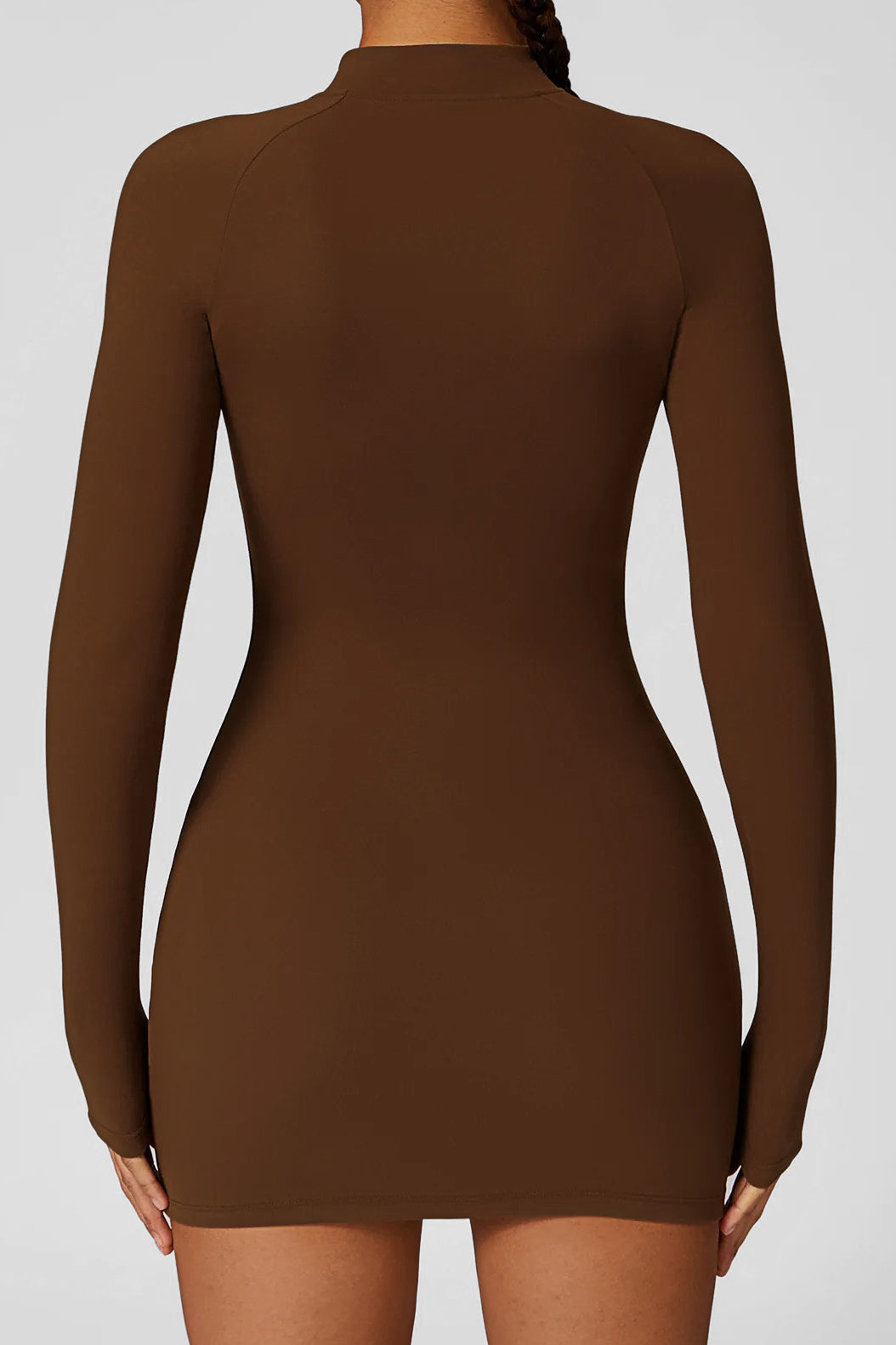 Soft Sculpt Long Sleeve Mock Mini Dress