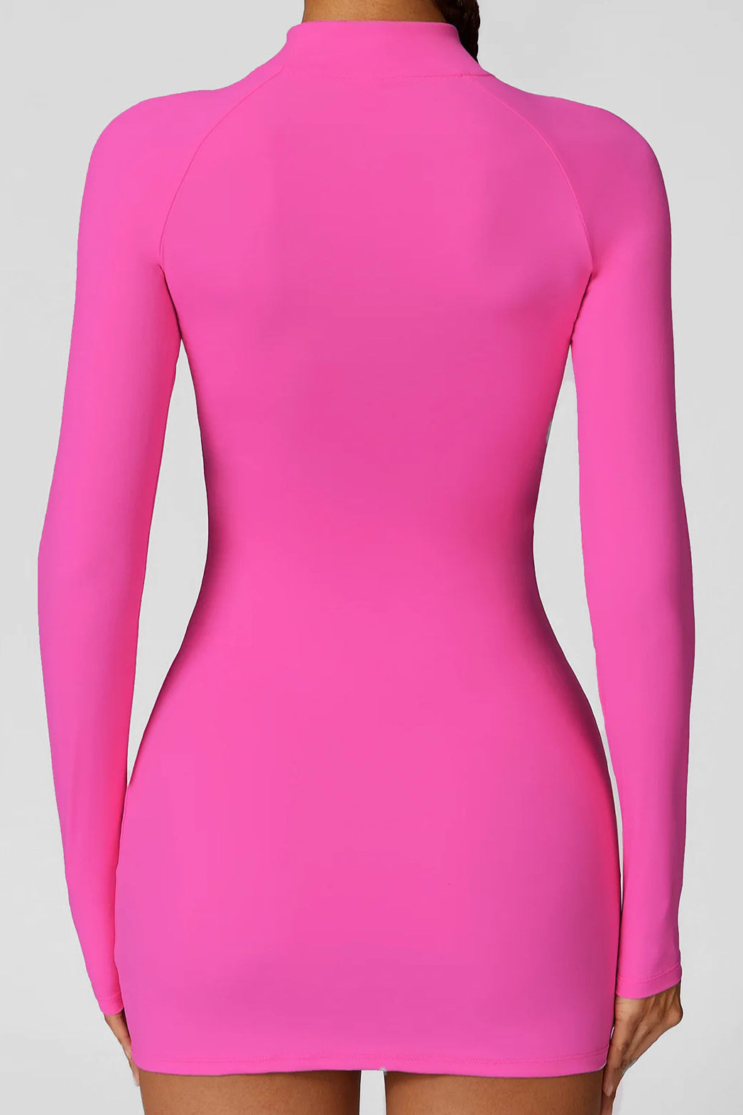 Soft Sculpt Long Sleeve Mock Mini Dress