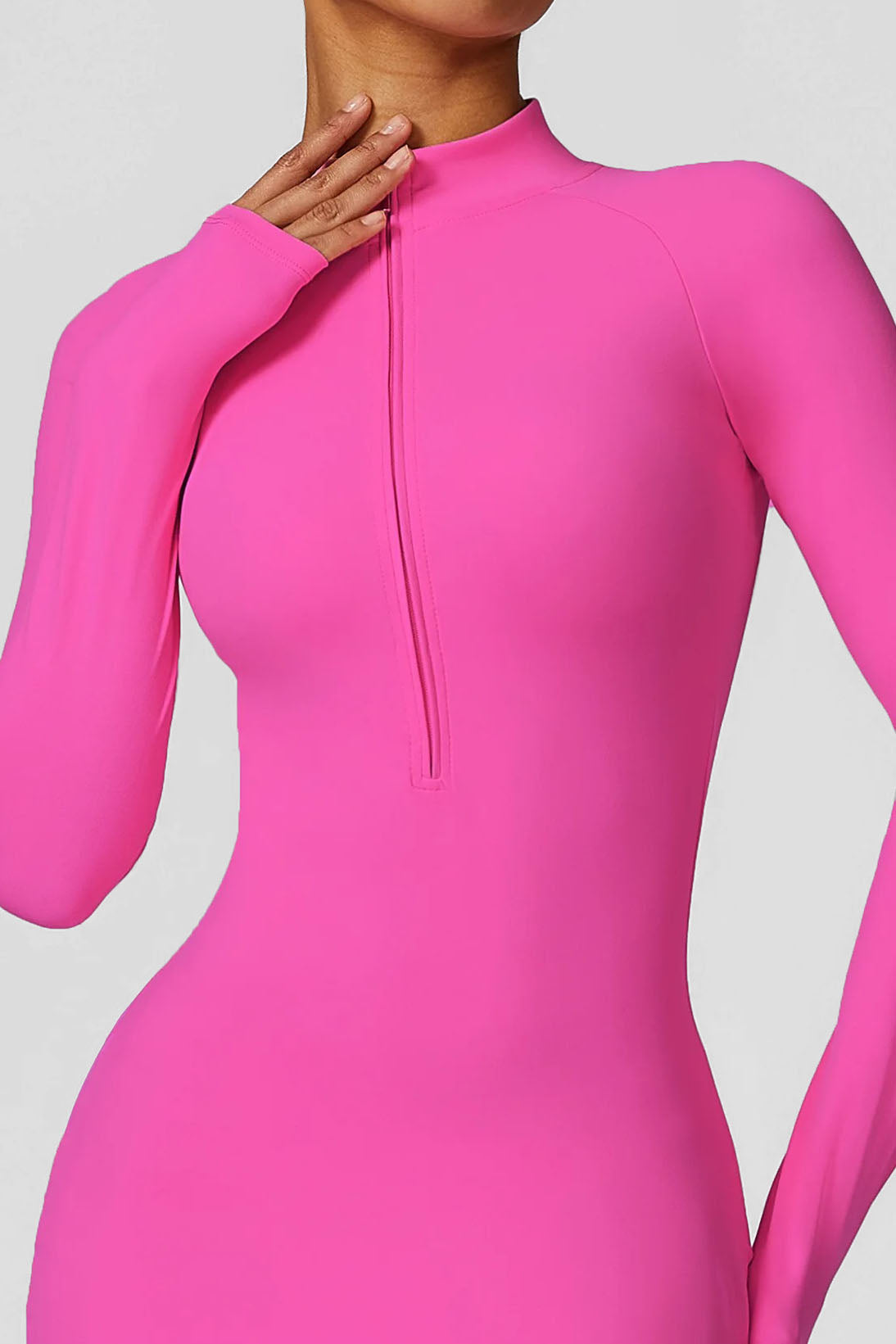 Soft Sculpt Long Sleeve Mock Mini Dress