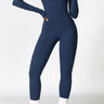 Soft Sculpt Long Sleeve Mock Zip Jumpsuit by BASE BODY.