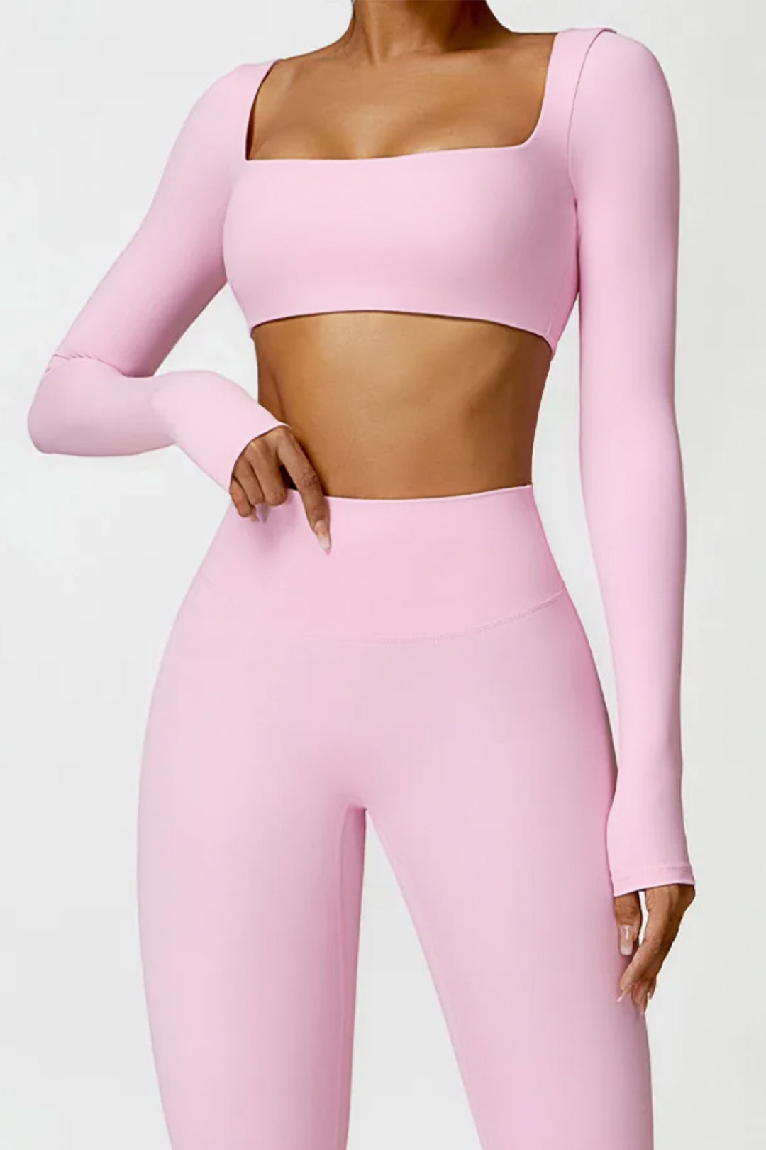Soft Sculpt Long Sleeve Crop Top by BASE BODY.