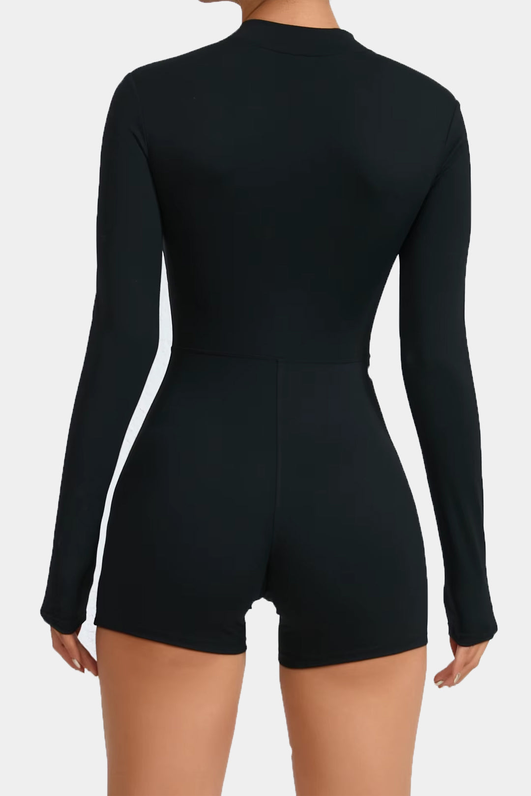 Soft Sculpt Long Sleeve Mock Zip Romper