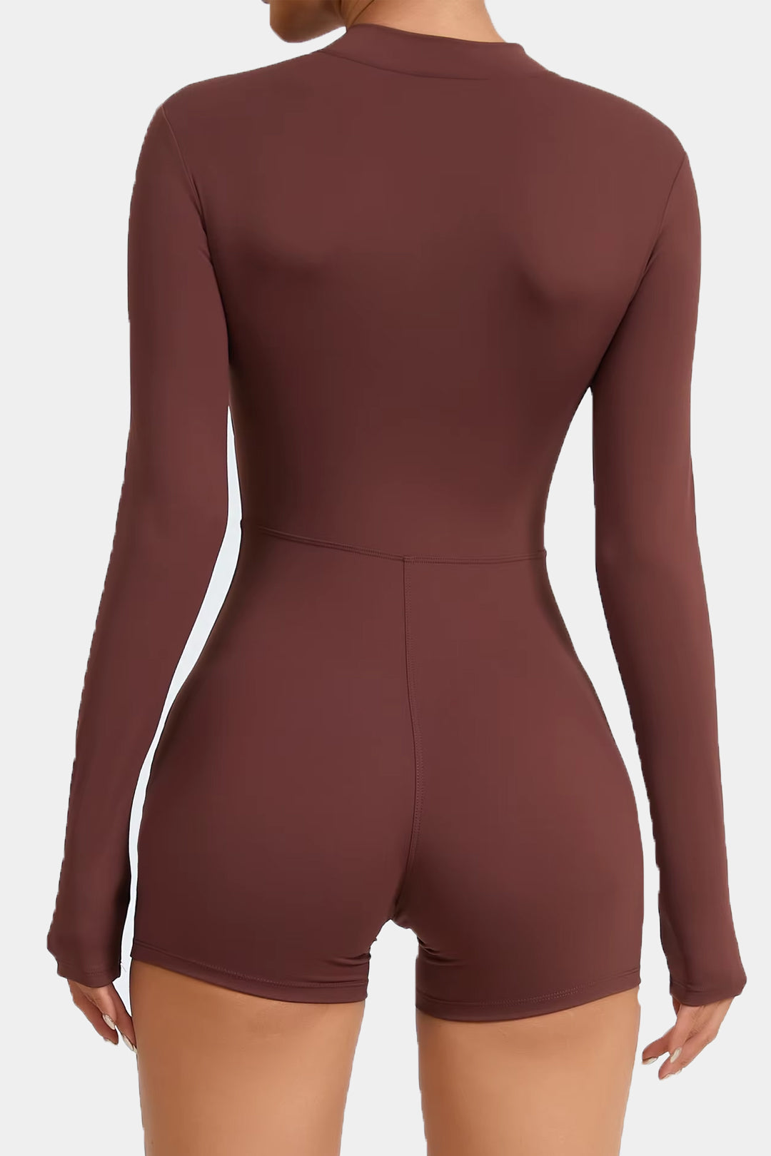Soft Sculpt Long Sleeve Mock Zip Romper