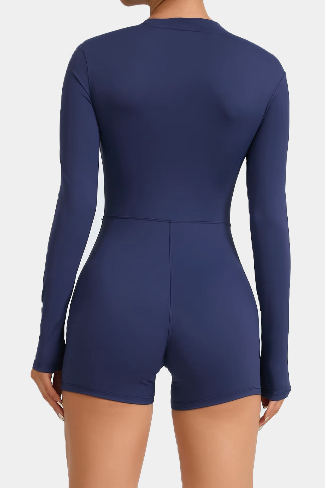 Soft Sculpt Long Sleeve Mock Zip Romper
