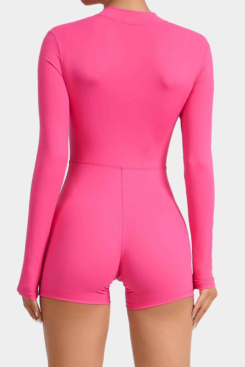 Soft Sculpt Long Sleeve Mock Zip Romper