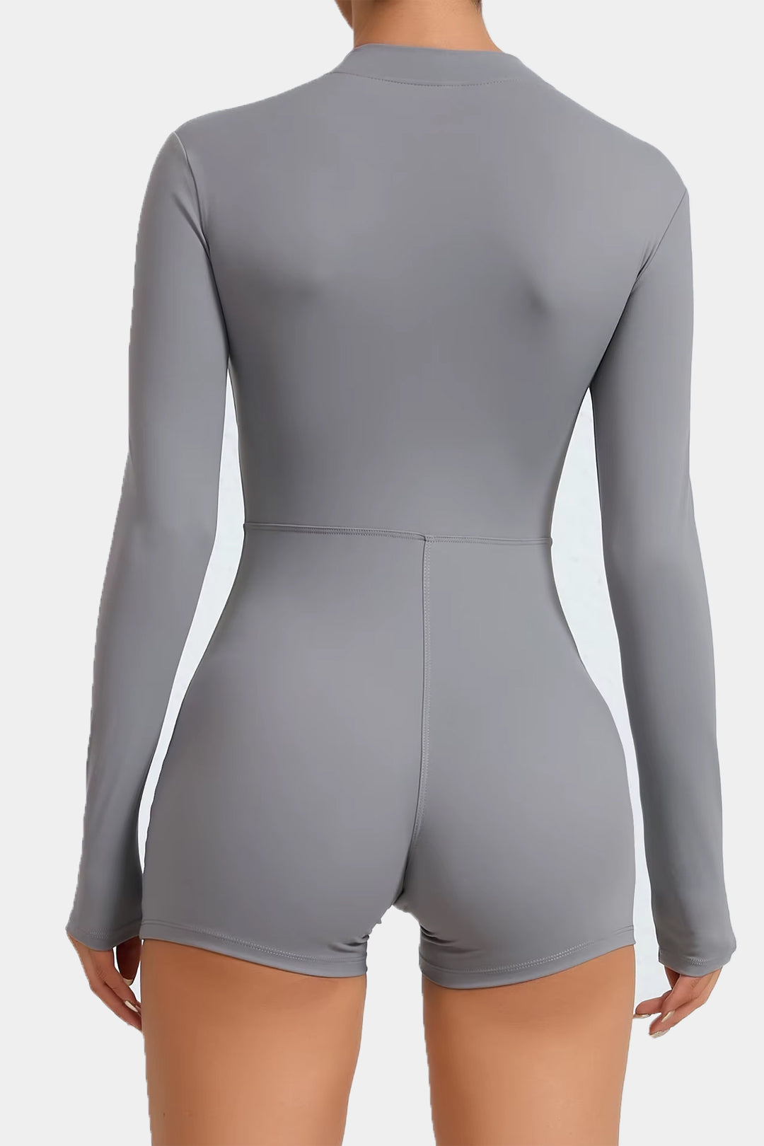 Soft Sculpt Long Sleeve Mock Zip Romper