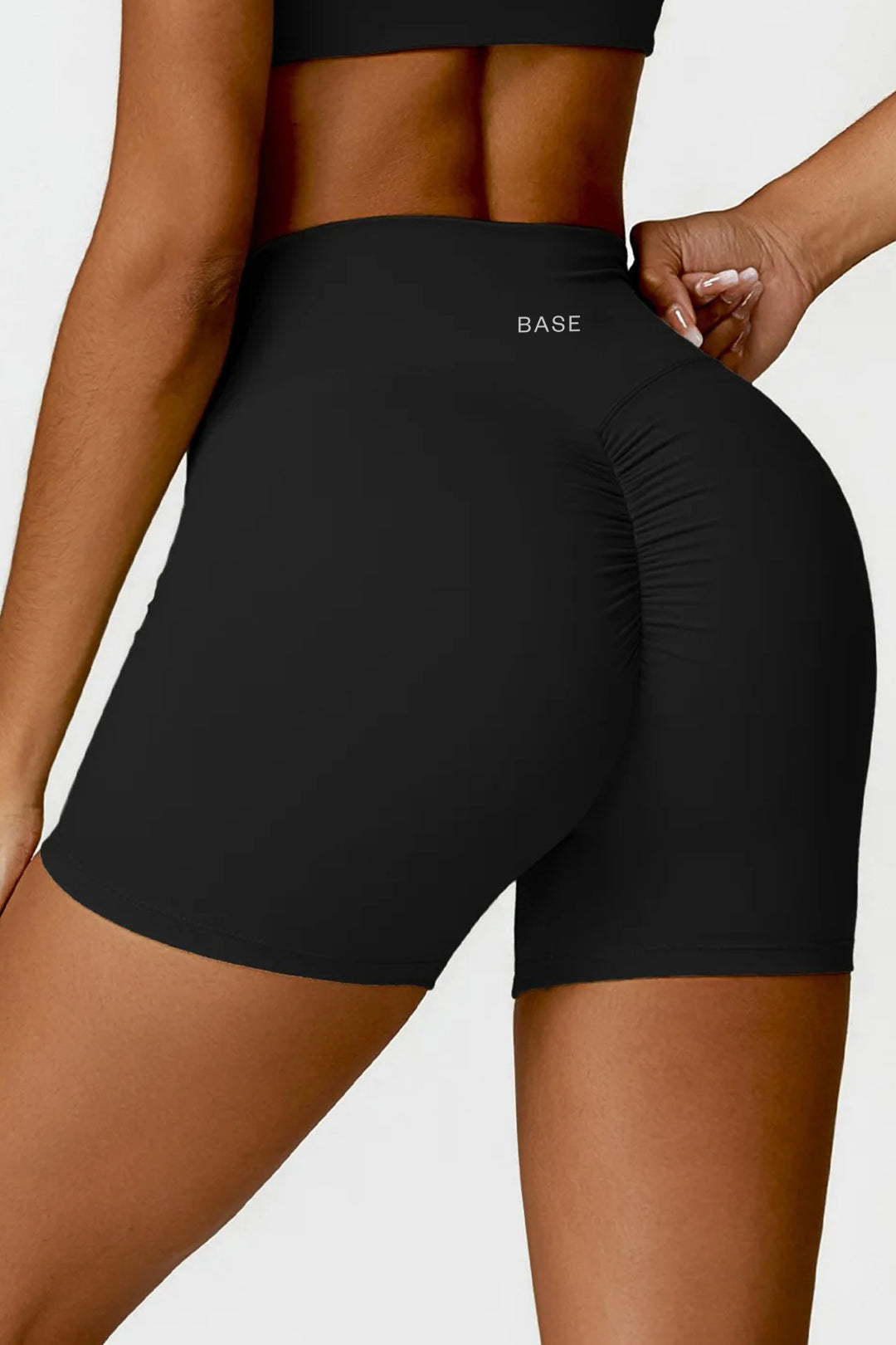 Soft Sculpt Scrunch Biker Shorts 4" by BASE BODY.