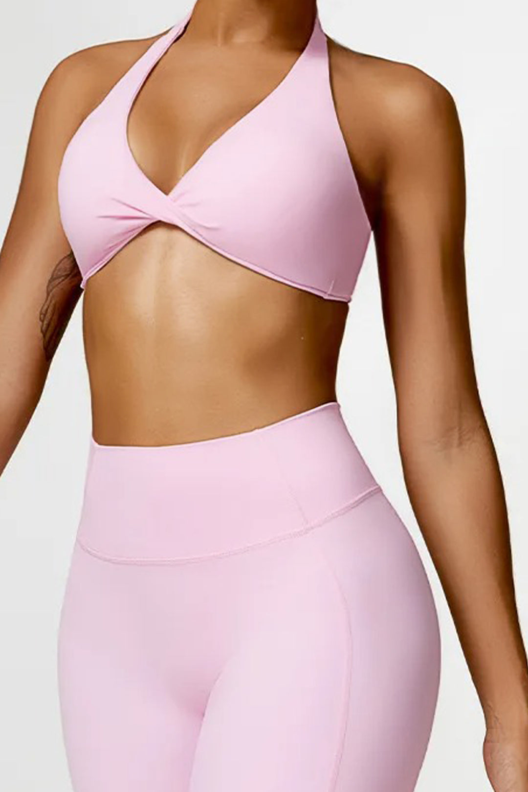 Soft Sculpt Twist Halter Bra by BASE BODY.