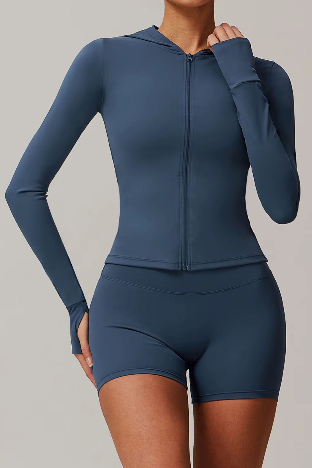 Soft Sculpt Hooded Zip Jacket