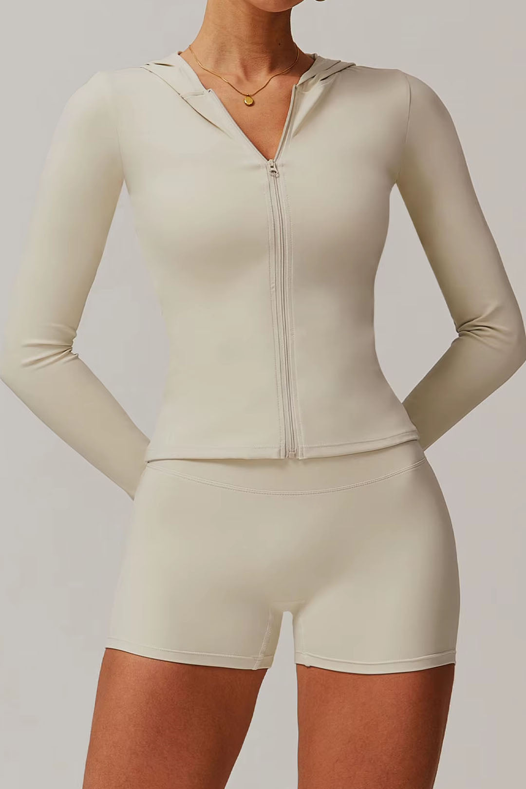 Soft Sculpt Hooded Zip Jacket