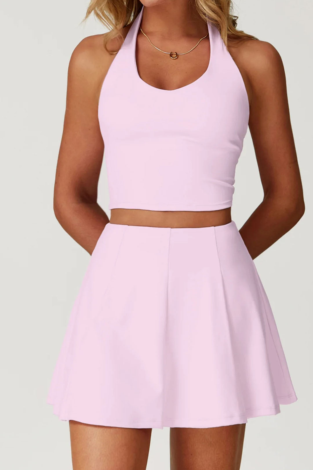 Soft Sculpt U Halter Crop Top