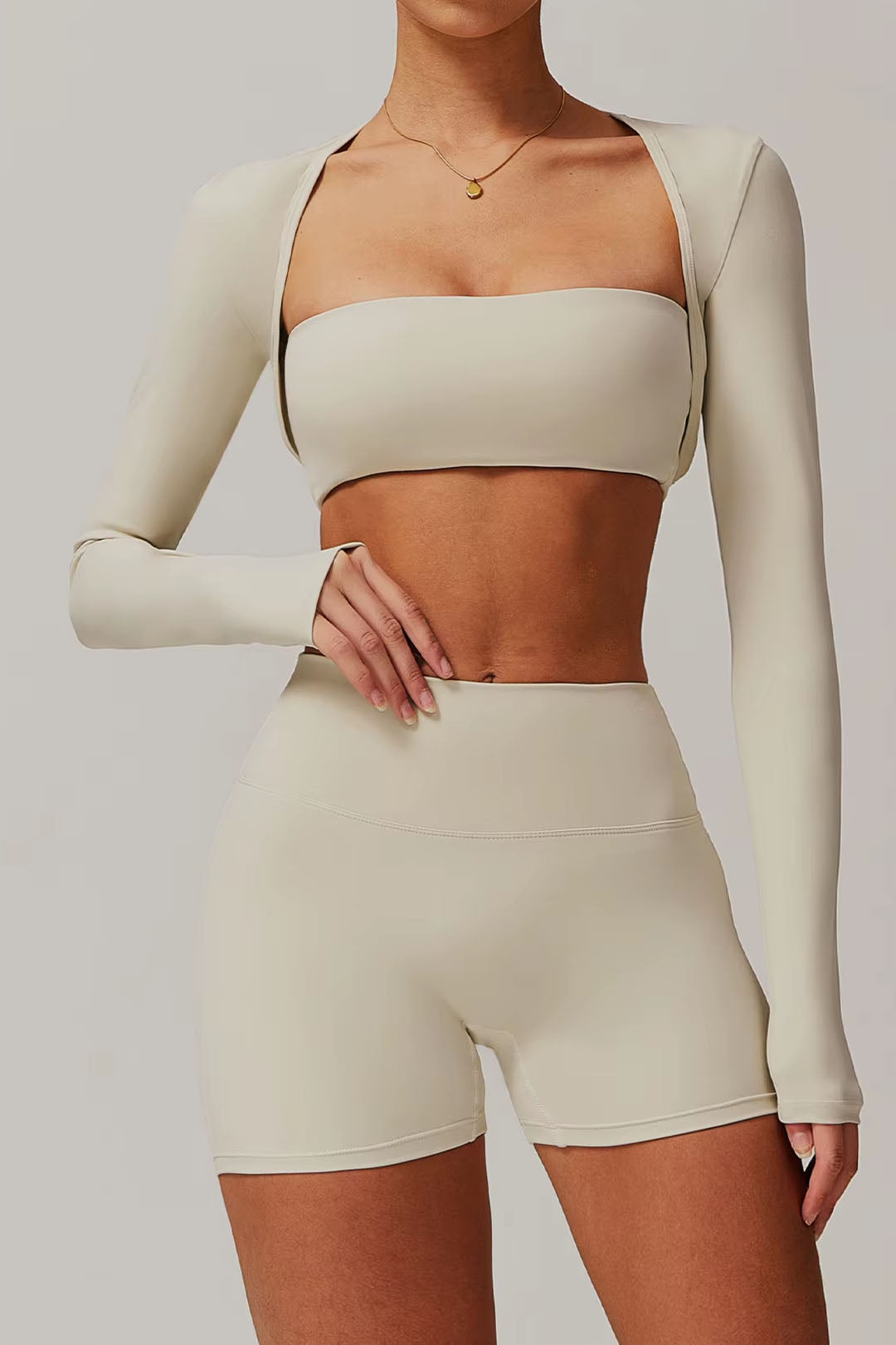 Soft Sculpt Long Sleeve Crop Bolero
