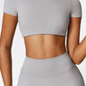 BASE BODY - Soft Sculpt Active Cropped Tee