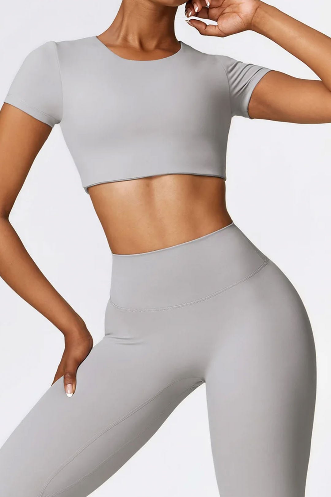 BASE BODY - Soft Sculpt Active Cropped Tee