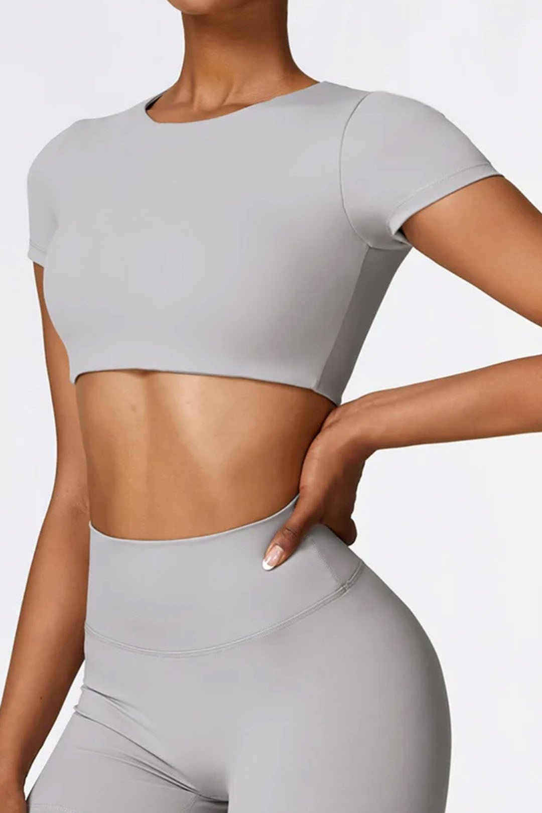 BASE BODY - Soft Sculpt Active Cropped Tee