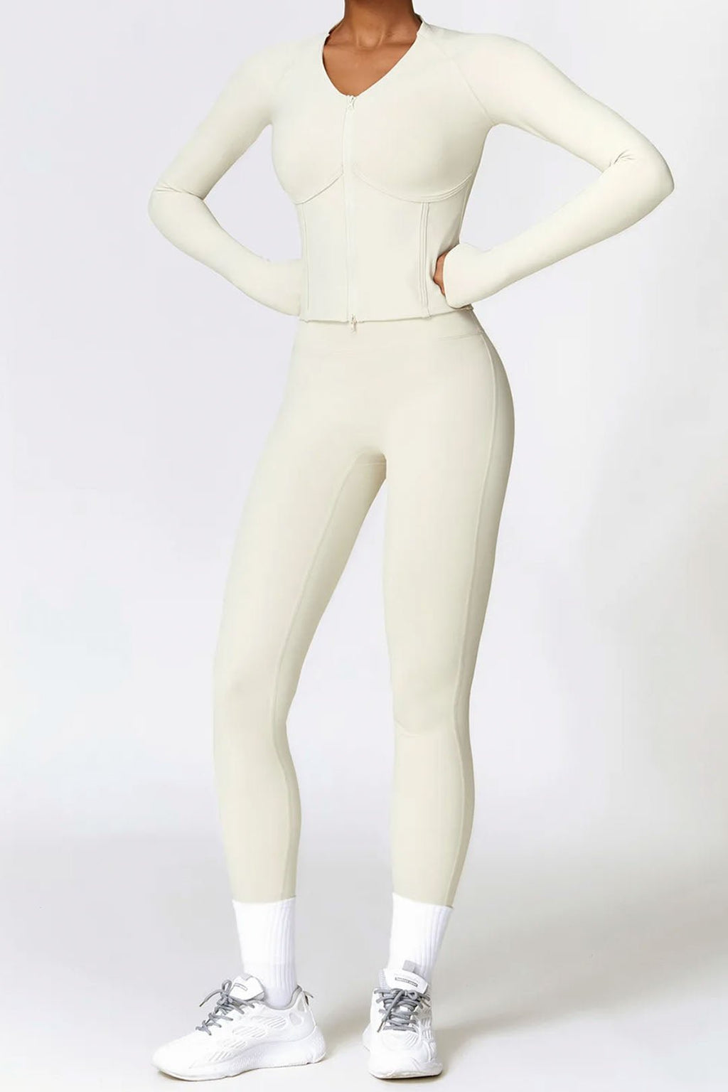 BASE BODY - Soft Sculpt Corset Zip Jacket